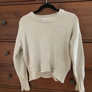 Cozy crop knit sweater